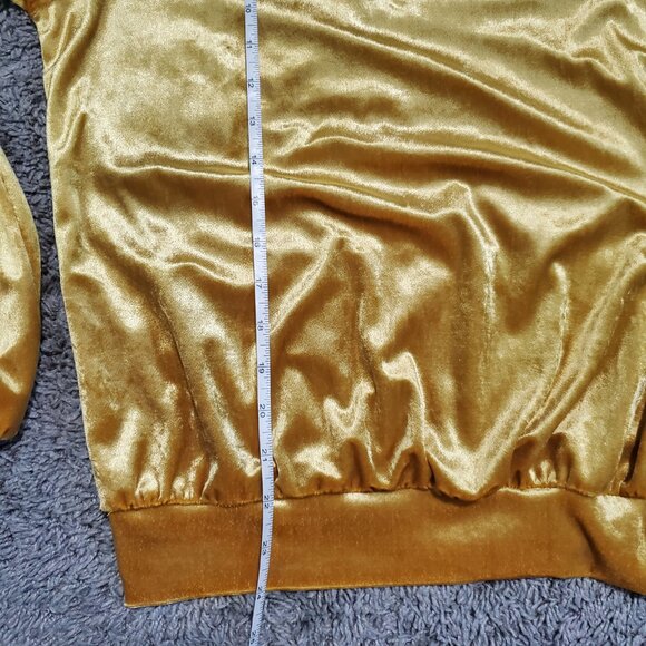NWT Maeve Anthropologie Velvet Sunflower Yellow Soft Sweatshirt - Small - Picture 7 of 9